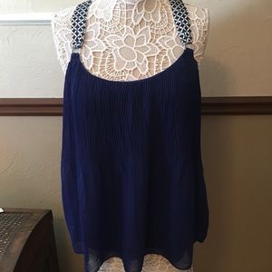 Like New White House Black Market Blue Tank (#58)